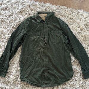 Outdoor Life Forest Green Corduroy Button Down Shirt